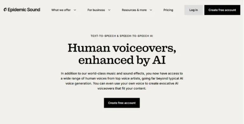 Epidemicsound screenshot