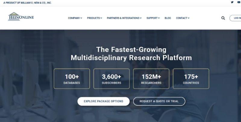 HeinOnline: Fastest Growing Multidisciplinary Research Platform