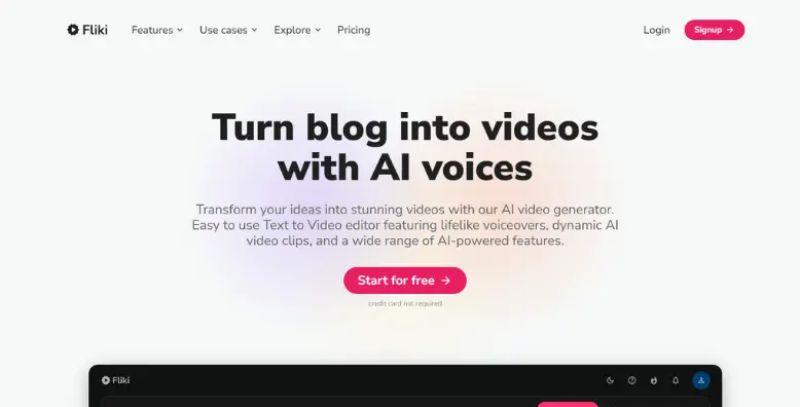 Fliki AI  screenshot