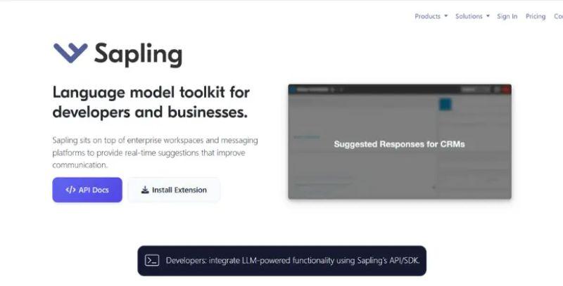 Sapling AI screenshot