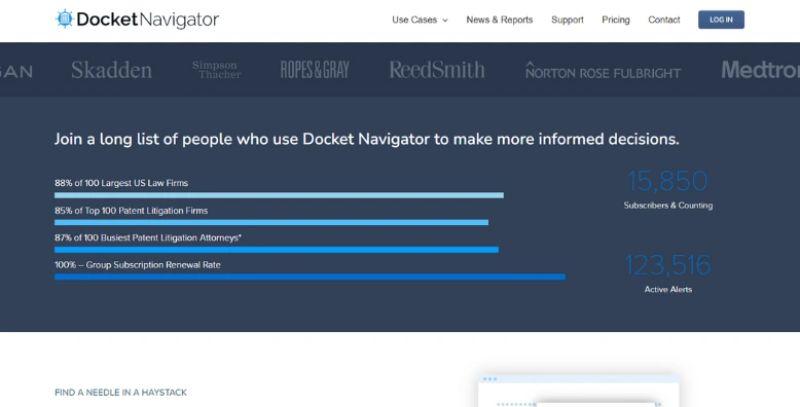 Docket Navigator screenshot