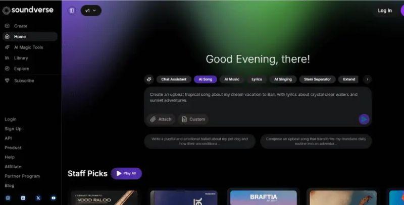 Soundverse AI screenshot